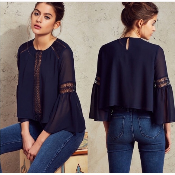 Tularosa Tops - NWT TULAROSA Deep Indigo Top Size XS